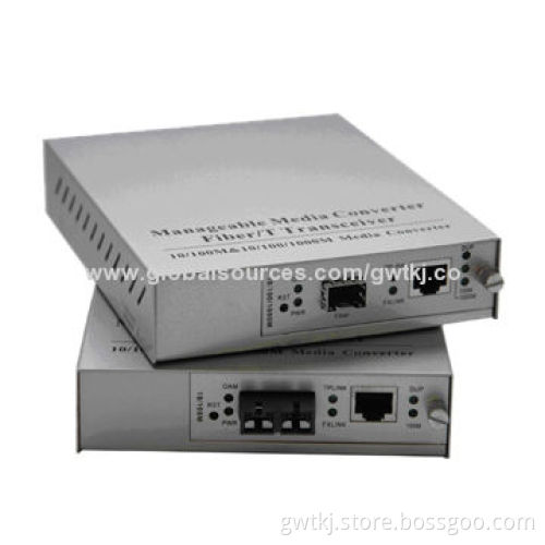 10/100M Manageable Media Converter, Supports WEB, SNMP, CIL Management Types